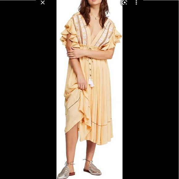 free people will wait for you midi dress
